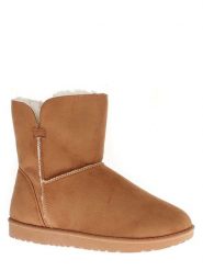 ISLAND BOOT Botki zimowe "Chloe" w kolorze jasnobrązowym rozmiar: 37. Brązowe botki Island Boot, bez wzorów, z materiału, bez obcasa, bez zapięcia. Za 151.17 zł.
