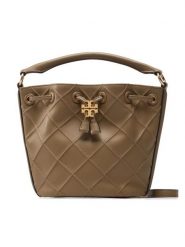 Tory Burch Torebka Fleming Soft Bucket Bag 142565 Brązowy. Brązowe torebki klasyczne Tory Burch, bez wzorów, ze skóry, bez dodatków. Za 2,789.00 zł.