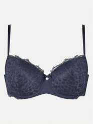 Hunkemöller Biustonosz z fiszbiną Marine 206322 Granatowy. Niebieskie biustonosze Hunkemöller, bez wzorów, z syntetyku. Za 89.99 zł.
