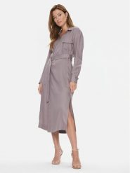 Calvin Klein Sukienka codzienna K20K205686 Fioletowy Relaxed Fit. Fioletowe sukienki Calvin Klein, na co dzień, bez wzorów, z lyocellu, bez kołnierzyka, bez ramiączek, proste. Za 569.99 zł.