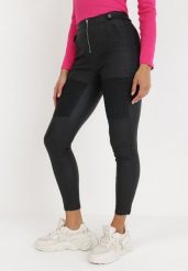 Czarne Spodnie Skinny Lyviara. Czarne jeansy Born2be, s, bez wzorów, z jeansu. W wyprzedaży za 101.99 zł.