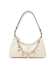 Guess Torebka Everlee HWAT86 79180 Beżowy. Brązowe torebki klasyczne Guess, z aplikacjami, z materiału, bez dodatków. Za 409.99 zł.