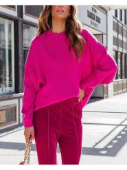 Milan Kiss Sweter w kolorze różowym rozmiar: XL. Różowe swetry Milan Kiss, xl, bez wzorów, bez ramiączek. Za 152.99 zł.