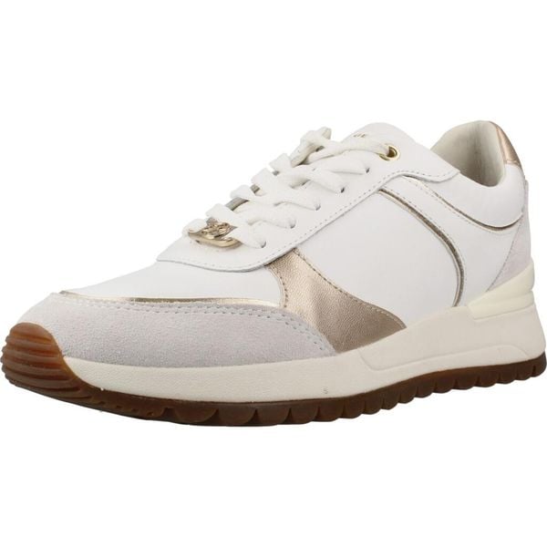 Buty GEOX D DESYA Biały. Białe trekkingi Geox, bez wzorów, z syntetyku, bez zapięcia, na fitness i siłownię. Za 450.99 zł.