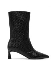 Pollini Botki SA24135C1LTK0000 Czarny. Czarne botki Pollini, bez wzorów, ze skóry, bez obcasa, na szpilce, bez zapięcia. Za 1,329.00 zł.
