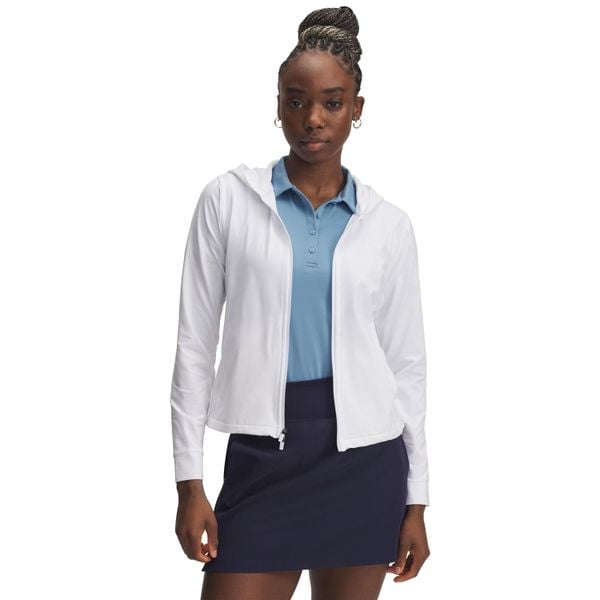 Damska bluza zapinana na zamek Under Armour Drive. Białe bluzy Under Armour, bez wzorów, bez kaptura, na golfa. Za 402.50 zł.