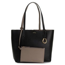 Torebka LAUREN RALPH LAUREN. Czarne shopper bag Lauren Ralph Lauren, bez wzorów, bez dodatków. Za 719.99 zł.