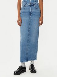 Gina Tricot Spódnica jeansowa 24062 Niebieski Regular Fit. Niebieskie spódnice Gina Tricot, bez wzorów, z bawełny. Za 99.99 zł.