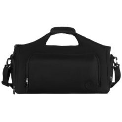 Czarna, sportowa torba podróżna na ramię - Peterson. Czarne torby sportowe Peterson, bez wzorów, na ramię. Za 149.99 zł.