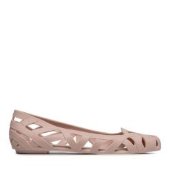 Baleriny Melissa. Czerwone baleriny Melissa, bez wzorów, bez obcasa, bez zapięcia. Za 189.99 zł.