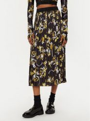Versace Jeans Couture Spódnica plisowana 78HAE805 Czarny Regular Fit. Czarne spódnice Versace Jeans Couture, bez wzorów, z jeansu, plisowane. Za 799.99 zł.