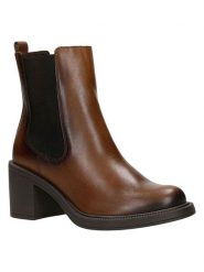 Wojas Skórzane botki w kolorze brązowym rozmiar: 37. Brązowe botki Wojas, bez wzorów, eleganckie, bez obcasa, bez zapięcia. Za 308.91 zł.