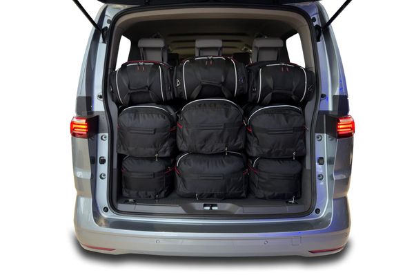 Torby Do Bagażnika Vw Multivan L2 2021+ 9Szt Kjust. Czarne torby podróżne KJUST, bez wzorów, z kauczuku. Za 2,904.00 zł.