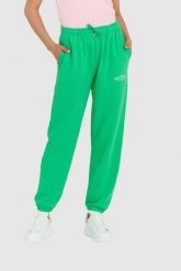 JUICY COUTURE Zielone spodnie damskie wendy recycled z haftowanym logo. Zielone spodnie dresowe Juicy Couture, bez wzorów, z dresówki. W wyprzedaży za 329.99 zł.