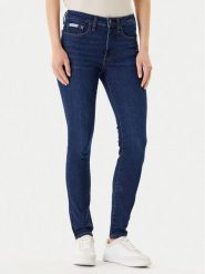 Calvin Klein Jeans Jeansy LV047B772G Granatowy Skinny Fit. Niebieskie jeansy Calvin Klein Jeans, bez wzorów, z bawełny. Za 429.99 zł.