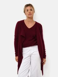 Just Cashmere Kaszmirowy kardigan "Brooke" w kolorze bordowym rozmiar: M. Czerwone swetry Just Cashmere, m, bez wzorów, z kaszmiru, bez ramiączek. Za 478.99 zł.