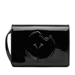 Torebka Eva Minge. Czarne listonoszki Eva Minge, bez wzorów, bez dodatków. Za 179.99 zł.