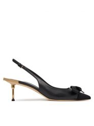 Elisabetta Franchi Sandały SA-05L-51E2 Czarny. Czarne sandały Elisabetta Franchi, bez wzorów, ze skóry, bez obcasa, na szpilce, bez zapięcia. Za 2,479.00 zł.