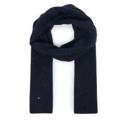 Szalik Tommy Hilfiger. Niebieskie szaliki i kominy Tommy Hilfiger, bez wzorów. Za 289.99 zł.