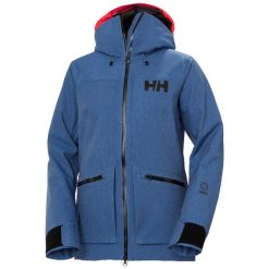 Damska kurtka narciarska Helly Hansen Powderqueen 3.0. Niebieskie kurtki narciarskie Helly Hansen, na zimę, bez wzorów, bez kaptura, narciarskie. W wyprzedaży za 1,669.50 zł.