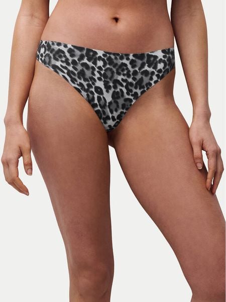 Chantelle Stringi Soft Stretch C11D90 Szary. Szare stringi Chantelle, bez wzorów, z syntetyku. Za 49.99 zł.