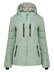 Geographical Norway Kurtka zimowa "Beachwood" w kolorze miętowym rozmiar: L. Zielone kurtki Geographical Norway, na zimę, l, z aplikacjami, z puchu, bez kaptura. Za 253.95 zł.