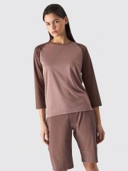 4F Koszulka sportowa w kolorze jasnoróżowym rozmiar: S. Różowe t-shirty sportowe 4f, s, bez wzorów, z materiału, bez ramiączek, outdoorowe. Za 63.95 zł.