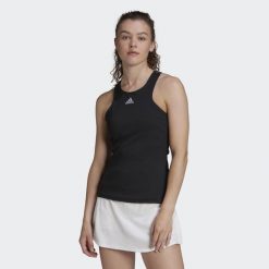 Damski tank top adidas Tennis Y. Czarne topy sportowe adidas, m, bez wzorów, z materiału, na fitness i siłownię. W wyprzedaży za 187.45 zł.