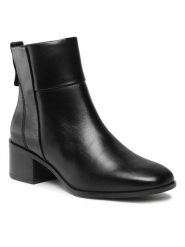 Lasocki Botki RST-MANOLA-04 Czarny. Czarne botki Lasocki, bez wzorów, ze skóry, bez obcasa, na słupku, bez zapięcia. Za 189.99 zł.