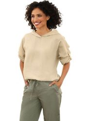 Heine Bluza w kolorze beżowym rozmiar: 42. Brązowe bluzy Heine, bez wzorów, bez ramiączek, z kapturem. Za 68.95 zł.