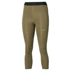 Damskie legginsy 3/4 Mizuno Core Impulse. Zielone legginsy Mizuno, bez wzorów, z materiału, eleganckie. Za 217.50 zł.
