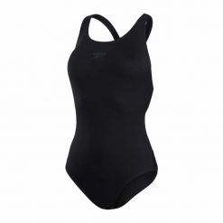 Damski kostium kąpielowy 1-częściowy Speedo Eco Endurance+ Power. Czarne kombinezony Speedo, l, bez wzorów, z materiału, eleganckie, bez kołnierzyka, bez ramiączek. Za 208.61 zł.