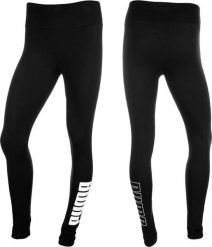 Legginsy damskie Puma Power Logo. Czarne legginsy Puma, bez wzorów, z bawełny, długie. Za 106.99 zł.