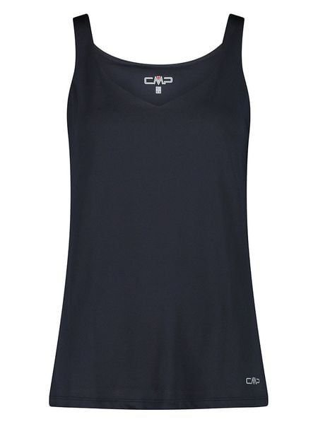 CMP Top funkcyjny w kolorze granatowym rozmiar: 34. Niebieskie topy CMP, bez wzorów, sportowe, bez kołnierzyka, bez ramiączek. Za 66.00 zł.