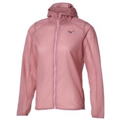 Damska kurtka z kapturem Mizuno Tech Light. Czerwone kurtki do biegania Mizuno, s, bez wzorów, z nylonu, z kapturem, do biegania. Za 456.05 zł.