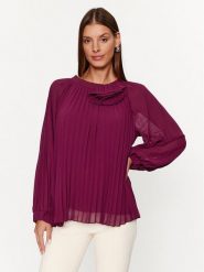 Dixie Bluzka C319Z019A Fioletowy Regular Fit. Fioletowe bluzki Dixie, s, bez wzorów, z syntetyku, bez kołnierzyka, bez ramiączek. Za 319.99 zł.