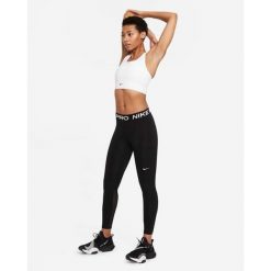 Legginsy Nike Pro 365, Kobiety. Czarne legginsy Nike, bez wzorów, z poliesteru, sportowe. Za 159.99 zł.