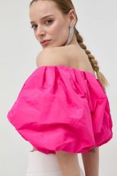 Pinko top damska kolor fioletowy. Fioletowe topy Pinko, l, bez wzorów, z tkaniny, bez kołnierzyka, bez ramiączek. Za 1,349.90 zł.