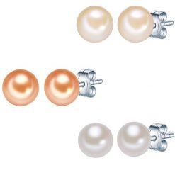 Valero Pearls Kolczyki sztyfty z perłą srebro wysokiej próby Perła hodowlana słodkowodna srebrny 1 ct Damski. Szare kolczyki Valero Pearls, z perłą, srebrne. Za 239.99 zł.