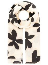 Zwillingsherz Szal "Simple Flower" w kolorze kremowo-czarnym - 180 x 88 cm rozmiar: onesize. Brązowe szaliki i kominy Zwillingsherz, bez wzorów, z materiału. Za 60.95 zł.