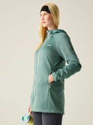 Regatta Płaszcz polarowy "Bloomfield" w kolorze turkusowym rozmiar: 38. Niebieskie płaszcze Regatta, bez wzorów, z polaru, bez kaptura. Za 150.37 zł.