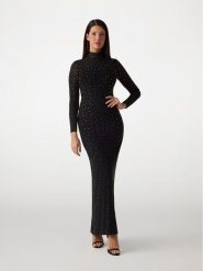 Marciano Guess Sukienka 171285 Czarny Classic Fit. Czarne sukienki Marciano Guess, z aplikacjami, z syntetyku, wizytowe, bez kołnierzyka, bez ramiączek. Za 1,079.00 zł.
