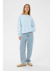 Kaffe Bluza w kolorze błękitnym rozmiar: M. Niebieskie bluzy bez kaptura Kaffe, m, bez wzorów, bez kaptura. Za 165.99 zł.