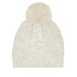 Czapka Guess. Białe czapki zimowe Guess, z aplikacjami. Za 169.99 zł.