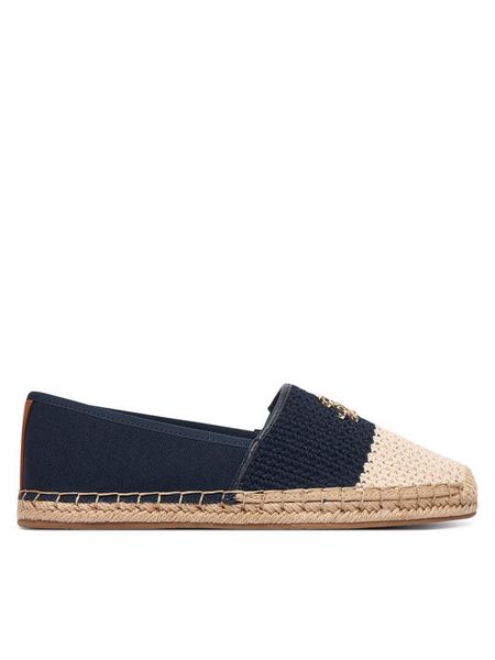 Tommy Hilfiger Espadryle Script Crochet Espadrille FW0FW09502 Granatowy. Niebieskie espadryle Tommy Hilfiger, bez wzorów, z materiału, bez obcasa. Za 369.99 zł.