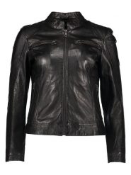 Bugatti Skórzana kurtka w kolorze czarnym rozmiar: 36. Czarne kurtki Bugatti, bez wzorów, ze skóry, bez kaptura. Za 456.87 zł.