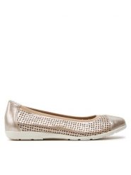 Caprice Baleriny 9-22151-42 Złoty. Żółte baleriny Caprice, bez wzorów, ze skóry, bez obcasa, bez zapięcia. Za 202.99 zł.