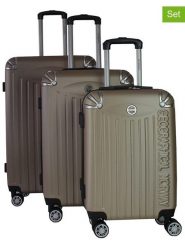 Geographical Norway 3-częściowy zestaw "Softless" w kolorze złotym rozmiar: onesize. Żółte walizki Geographical Norway. Za 460.12 zł.