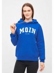 Derbe Bluza w kolorze niebieskim rozmiar: M. Niebieskie bluzy Derbe, m, bez wzorów, z bawełny, bez ramiączek, z kapturem. Za 149.66 zł.