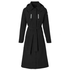 Damska kurtka wodoodporna Basil MosseTrench-Coat. Czarne kurtki BASIL, s, bez wzorów, z materiału, bez kaptura, rowerowe. Za 668.50 zł.